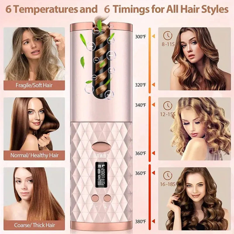 Portable Wireless Hair Curler